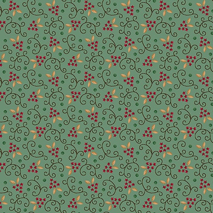 Quiet Grace - Starberries Turquoise - By Kim Diehl for Henry Glass Fabrics - Fabric Off the Bolt (Sizes in Description below)