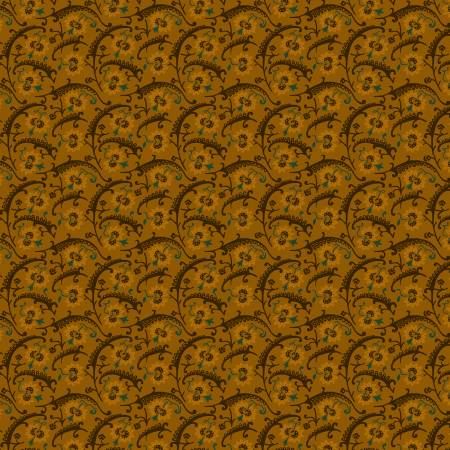 Quiet Grace - Vintage Floral Chestnut - By Kim Diehl for Henry Glass Fabrics - Fabric Off the Bolt (Sizes in Description below)