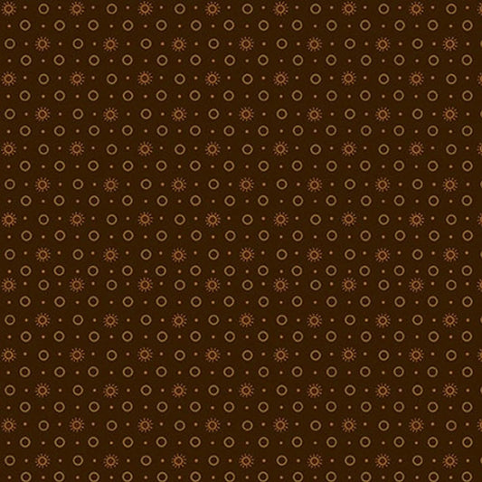 Quiet Grace - Sunburst Chocolate - By Kim Diehl for Henry Glass Fabrics - Fabric Off the Bolt (Sizes in Description below)