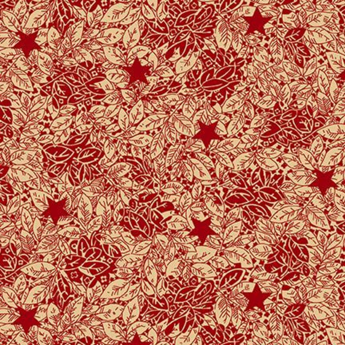 Quiet Grace - Sprinkled Stars Red - By Kim Diehl for Henry Glass Fabrics - Fabric Off the Bolt (Sizes in Description below)