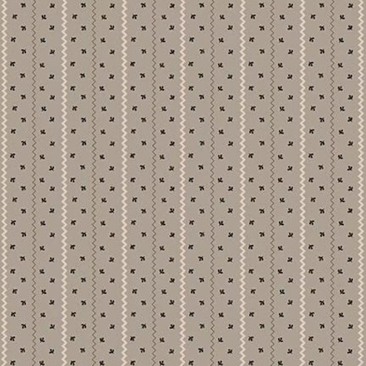 Quiet Grace - Sprigged Strips Grey - By Kim Diehl for Henry Glass Fabrics - Fabric Off the Bolt (Sizes in Description below)