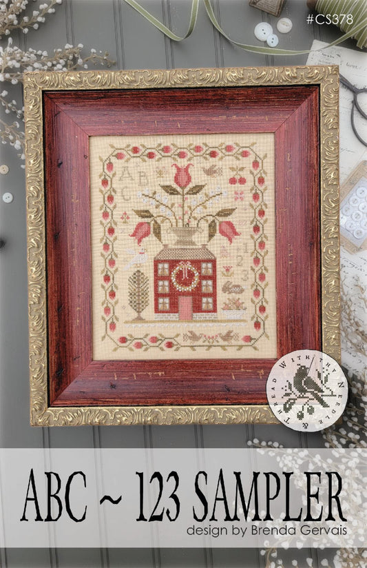 PRE-ORDER - ABC~123 Sampler - Brenda Gervais - With Thy Needle and Thread