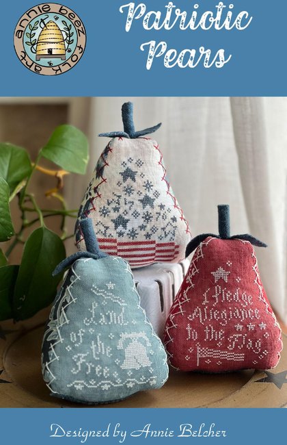 Patriotic Pears- Annie Beez Folk Art