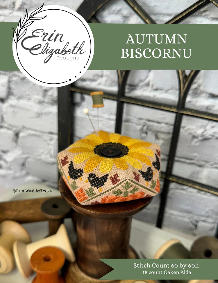 Autumn Biscornu by Erin Elizabeth Designs