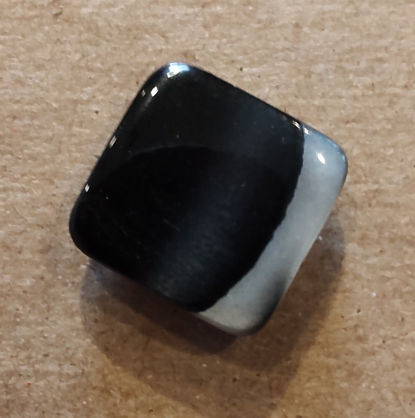 Needleminder-Black with Grey Marbled Stripe w/ needle hole