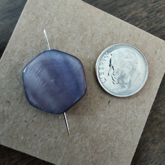 Needleminder - Blue Octagon Marbled w/needle hole