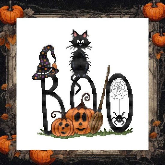 Halloween Boo- Cross Stitch Wonders