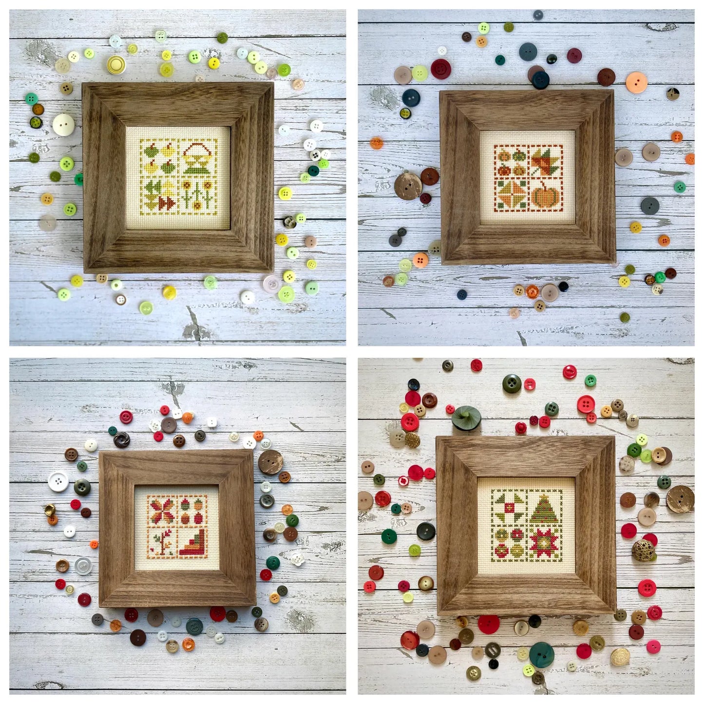 12 Monthly Mini Cross Stitch Bundle with Floss by Count your Stitches