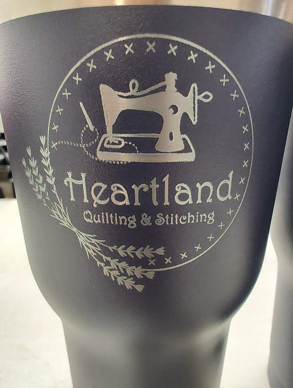 Tumblers - Navy - Engraved with Heartland and CHSS Logos - 20oz Artic