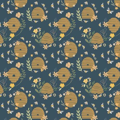 Green Bee Skips with Flowers - by Dear Stella - Fabric Off the Bolt (Sizes in Description below)