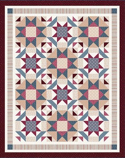 Days of Yore Quilt Kit featuring the Blue Mill collection by Pat Sloan for Benartex.