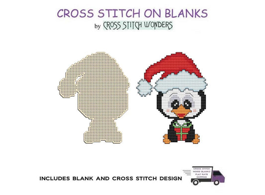 Little December Penguin by Cross Stitch Wonders and Stitches and Cutz (14Ct Blank and Pattern)