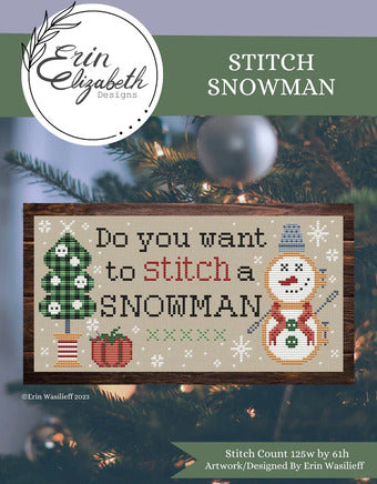 Stitch Snowman by Erin Elizabeth Designs