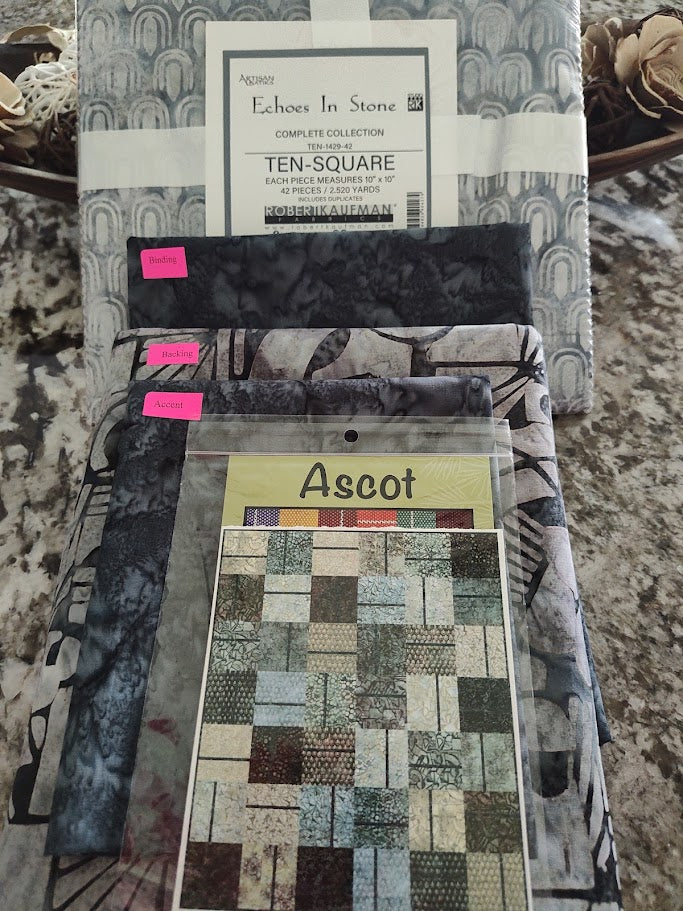 Echoes in Stone Quilt Kit using the Ascot pattern