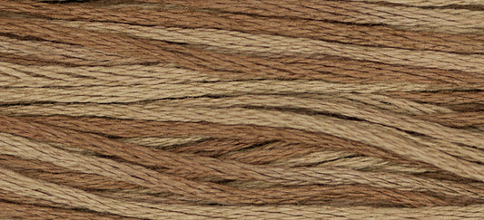 Mocha #1236 by Weeks Dye Works- 5 yds Hand-Dyed, 6 Strand 100% Cotton Cross Stitch Embroidery Floss