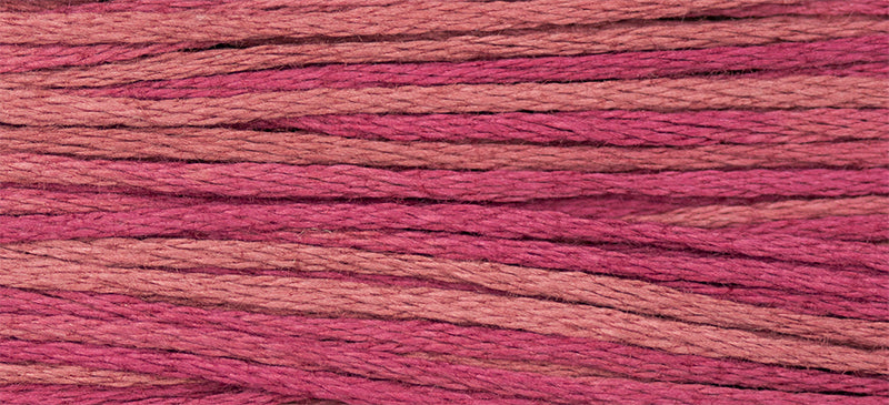 Raspberry #1336 by Weeks Dye Works- 5 yds Hand-Dyed, 6 Strand 100% Cotton Cross Stitch Embroidery Floss