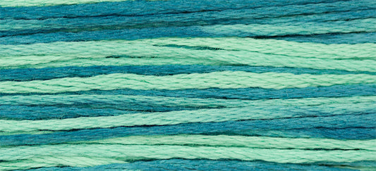 Caribbean #2136 by Weeks Dye Works- 5 yds Hand-Dyed, 6 Strand 100% Cotton Cross Stitch Embroidery Floss