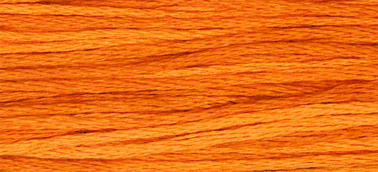 Pumpkin #2228 by Weeks Dye Works- 5 yds Hand-Dyed, 6 Strand 100% Cotton Cross Stitch Embroidery Floss