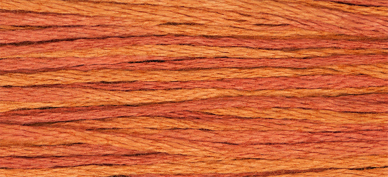 Terra Cotta #2239 by Weeks Dye Works- 5 yds Hand-Dyed, 6 Strand 100% Cotton Cross Stitch Embroidery Floss