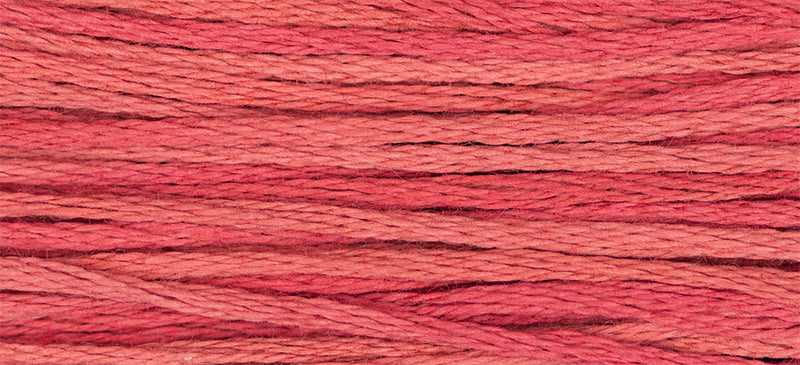 Aztec Red #2258 by Weeks Dye Works- 5 yds Hand-Dyed, 6 Strand 100% Cotton Cross Stitch Embroidery Floss