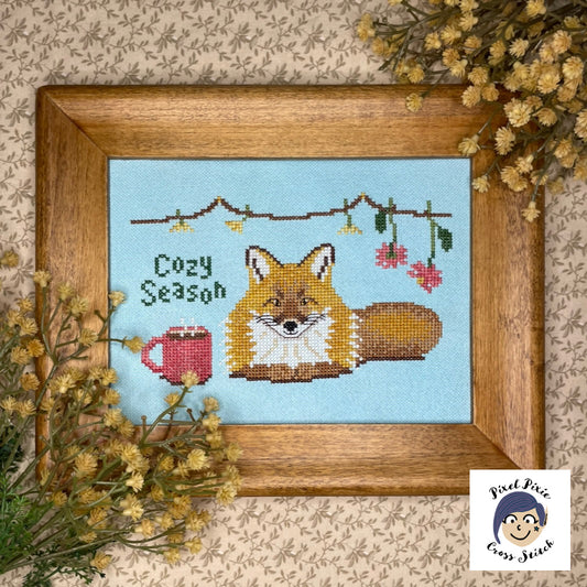 Cozy Fox - Pixel Pixie Cross Stitch