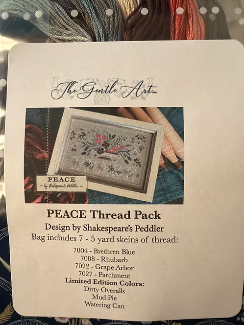 Floss Pack for the pattern "PEACE" by Shakespeares Peddler -  FLOSS ONLY PATTERN SOLD SEPARATELY