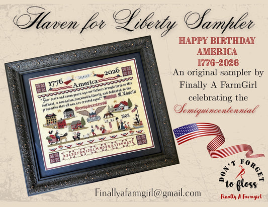 PRE-ORDER - Haven for Liberty Sampler by Finally a Farm Girl