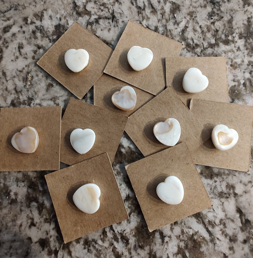 Needle Minder - White Pearl Heart