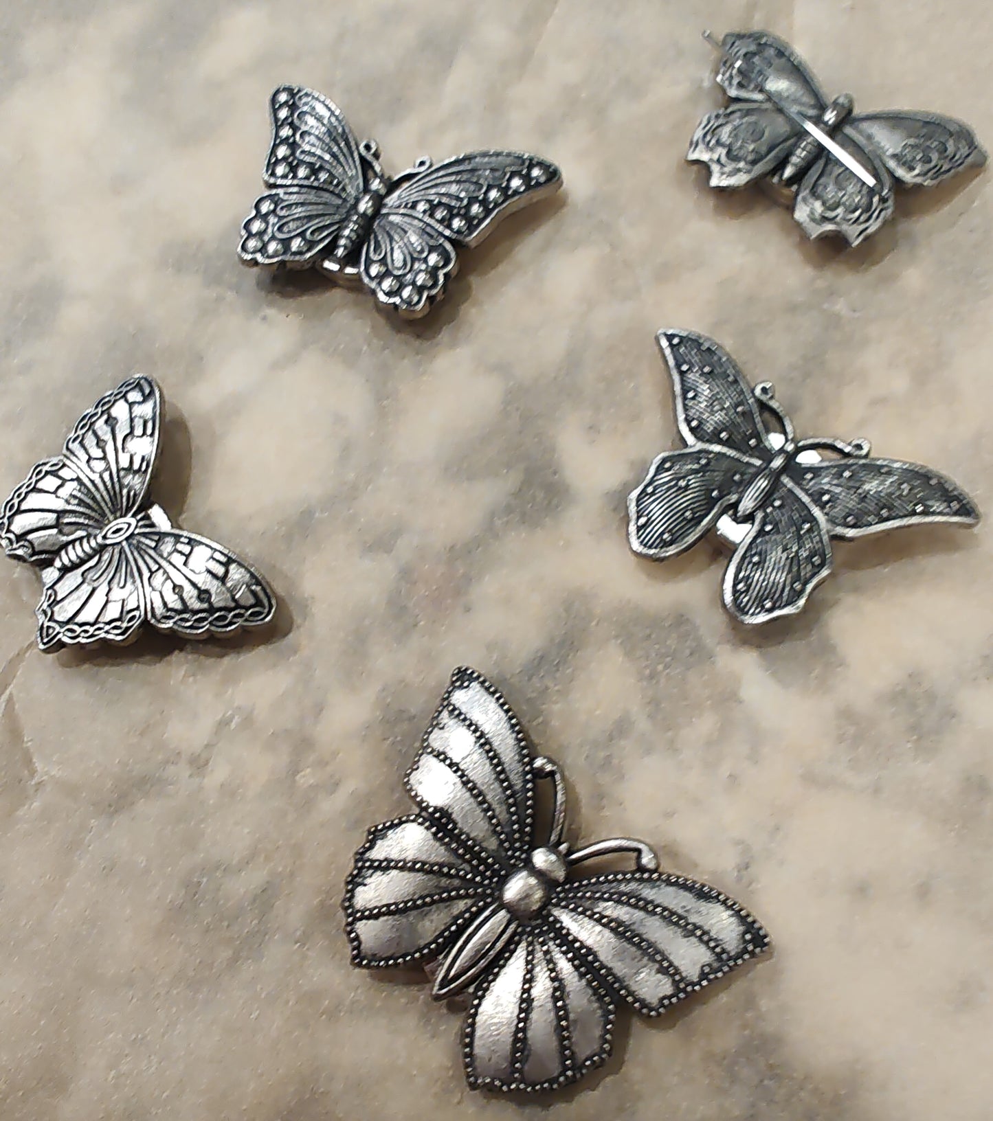 Needle Minder - Large Silver Butterfly