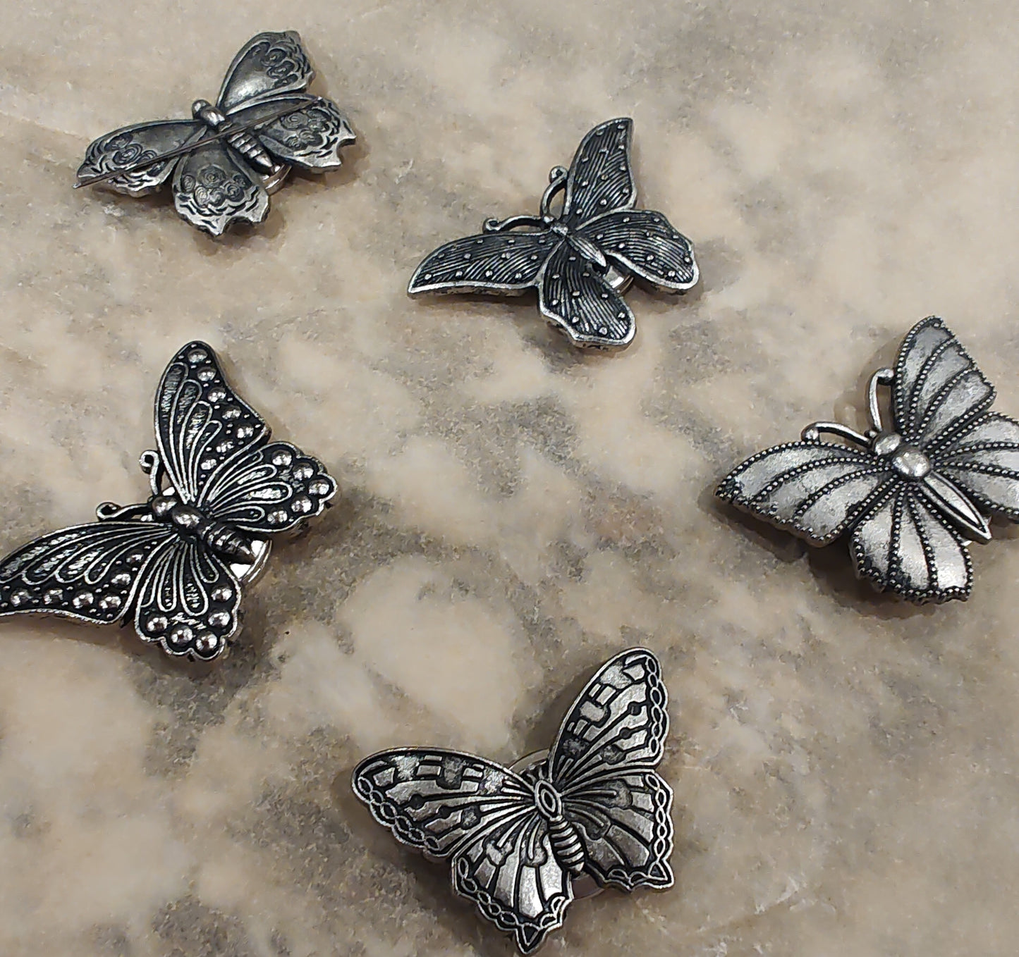 Needle Minder - Large Silver Butterfly