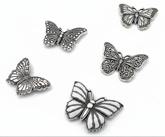 Needle Minder - Large Silver Butterfly