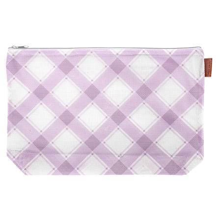 Lilac Gingham Mesh Mad for Plaid Project Bag