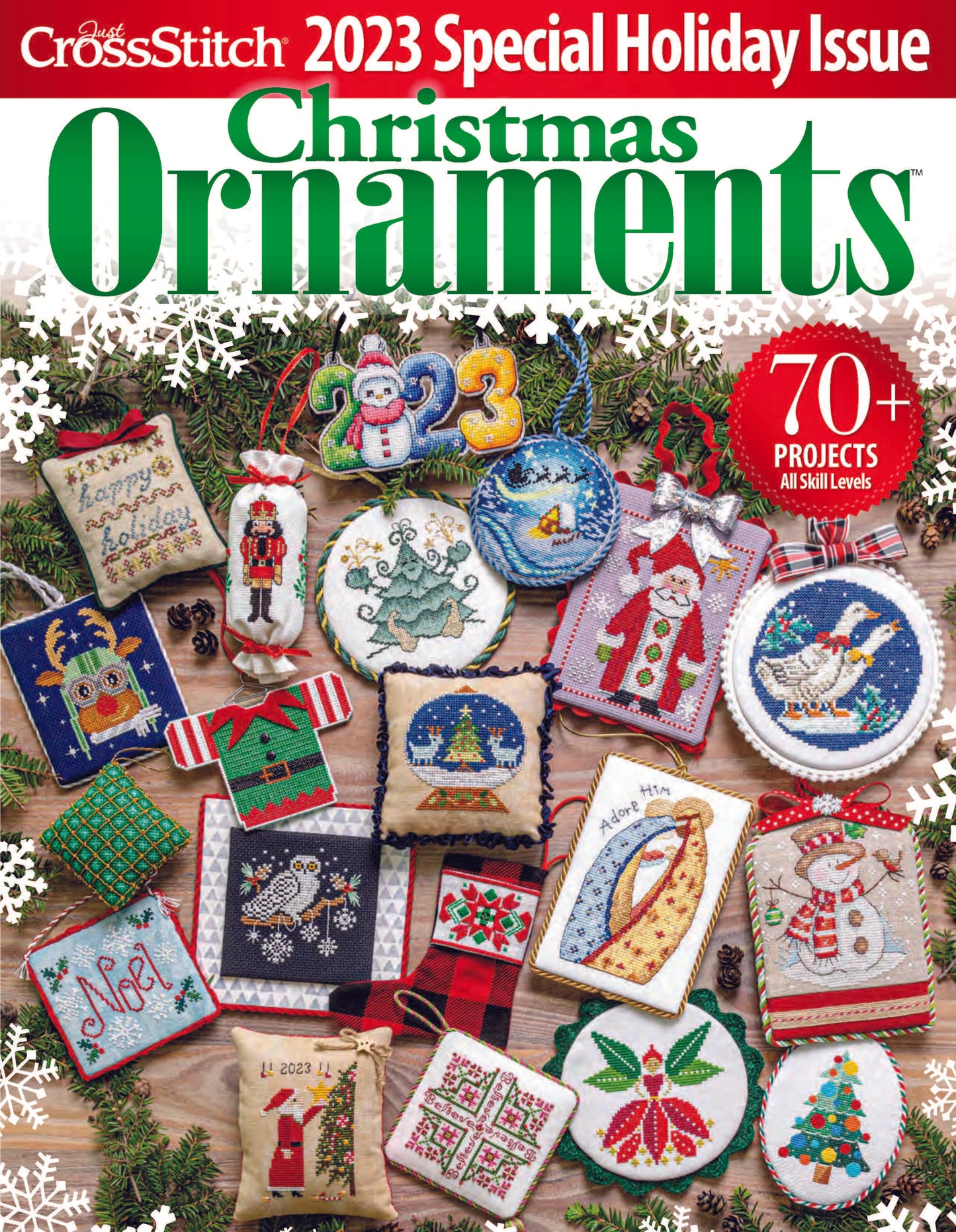 Christmas Ornaments - Just Cross Stitch 2023 Special Holiday Issue - Magazine