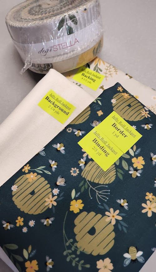 Jelly Roll Jackpot Quilt Kit Featuring Bees Knees by Dear Stella