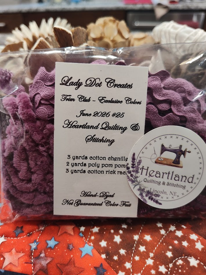 Lady Dot Trim - Colors Exclusive to Heartland Quilting & Stitching