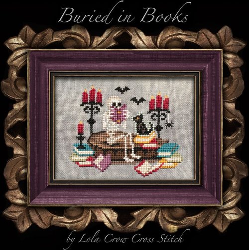 Buried in Books - Lola Crow Cross Stitch