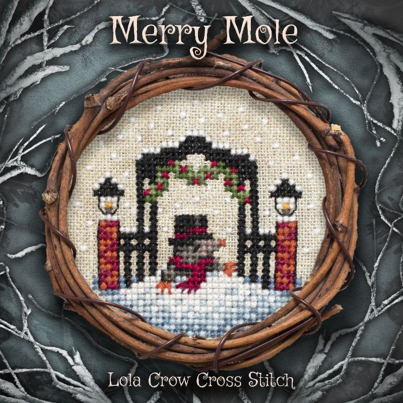 Pre-Order - Merry Mole - Lola Crow Cross Stitch