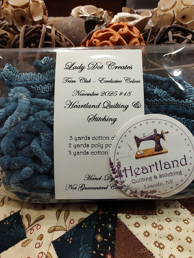 Lady Dot Trim - Colors Exclusive to Heartland Quilting & Stitching