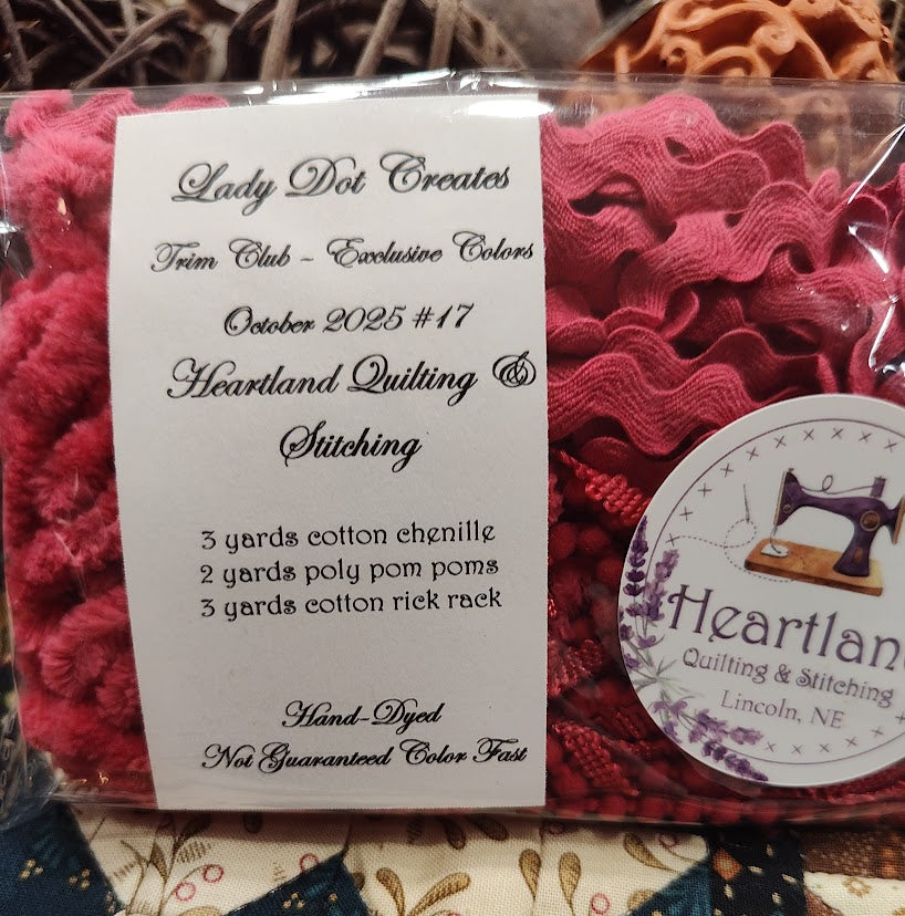 Lady Dot Trim - Colors Exclusive to Heartland Quilting & Stitching