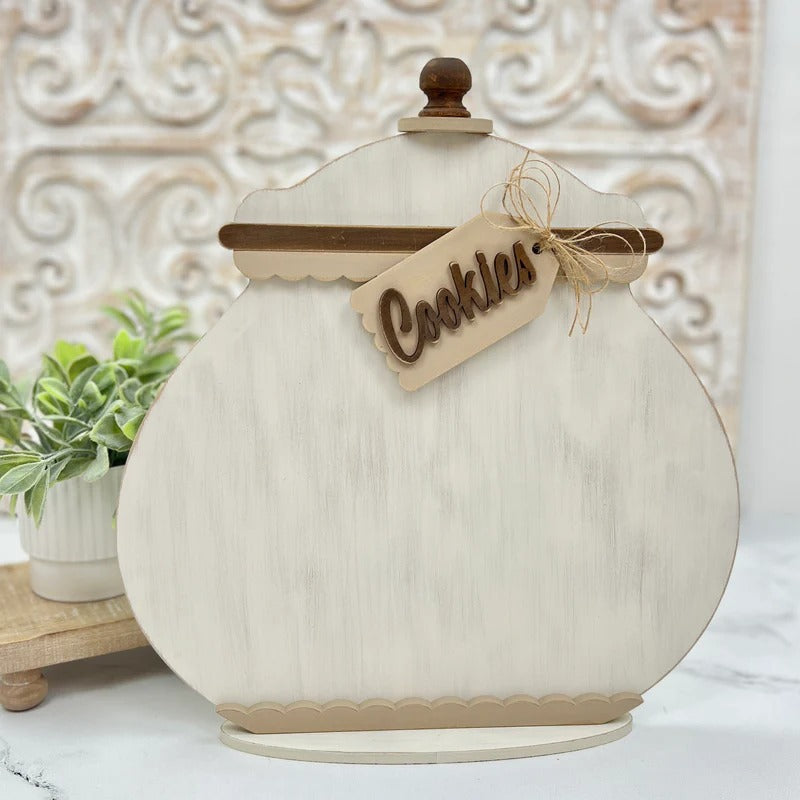Cookie Jar - Unfinished Wood Display by Paisleys and Polka Dots
