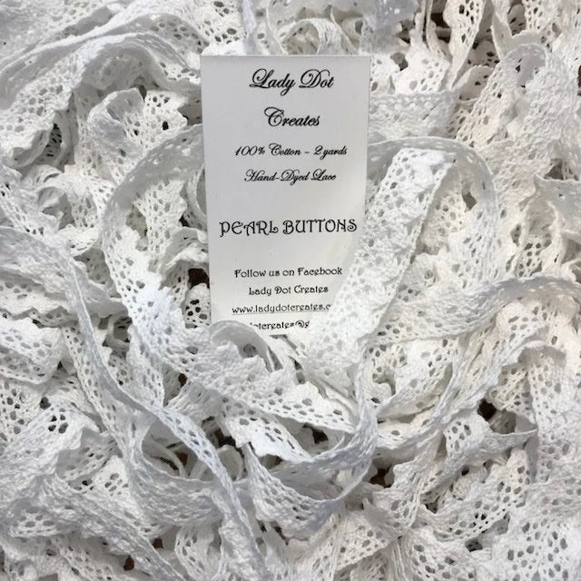 Lace Trim by Lady Dot Creates - Pearl Buttons