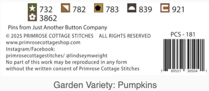 Garden Variety-Pumpkins- Primrose Cottage Stitches