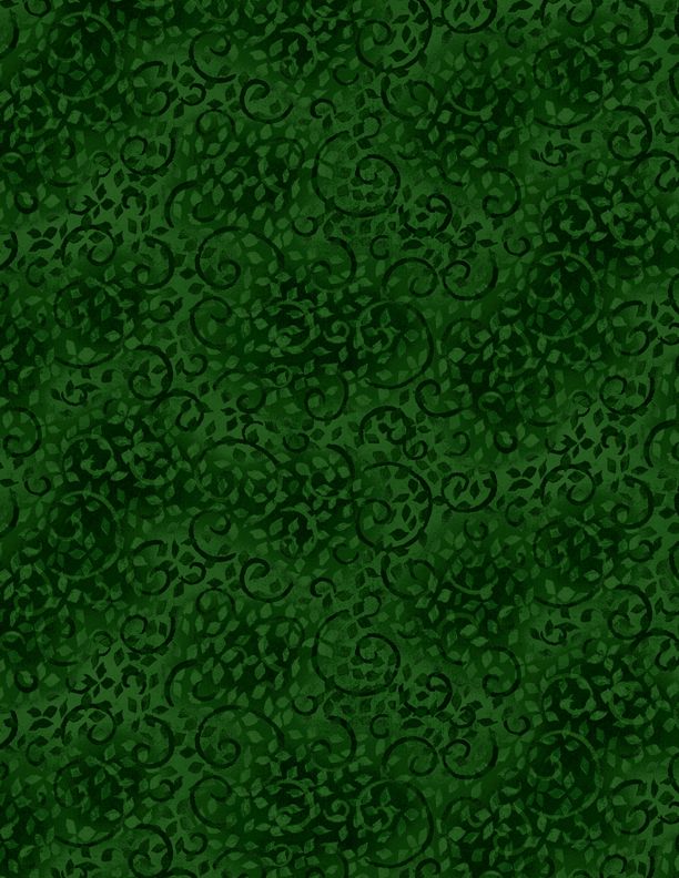 Dk Green Scroll by Wilmington Prints - Fabric Off the Bolt (Sizes in Description below)