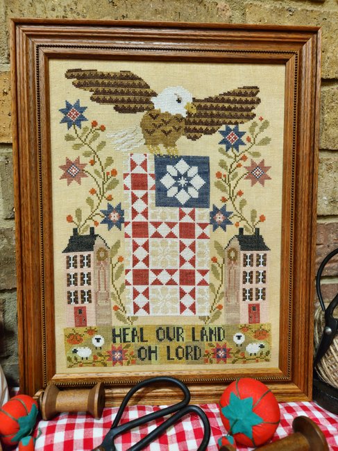 Heal our Land Sampler - Quaint Rose NeedleArts