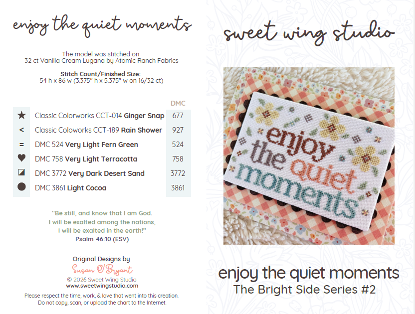 Bright Side Monthly Club with Sweet Wing Studio - 02 Quiet Moments - Pattern