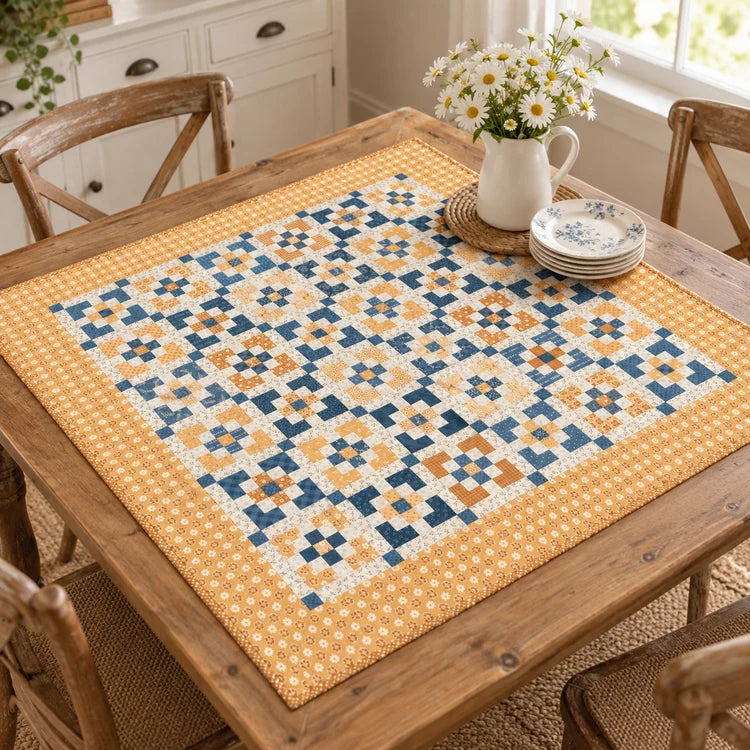 Denim & Daisy Charmed Table Topper or Baby Quilt Kit by Lori Holt for Riley Blake