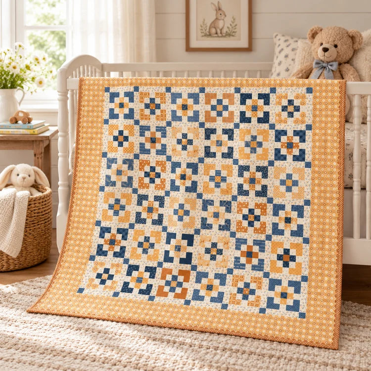 Denim & Daisy Charmed Table Topper or Baby Quilt Kit by Lori Holt for Riley Blake