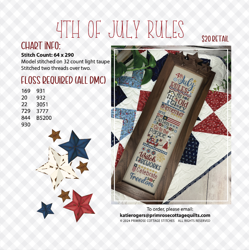 4th of July Rules - Primrose Cottage Stitches