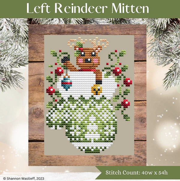 Left Reindeer Mitten - Shannon Christine