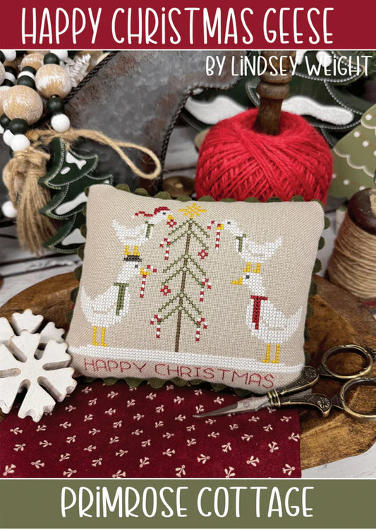 Happy Christmas Geese - Primrose Cottage Stitches